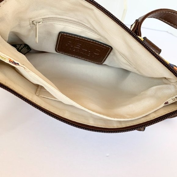 Relic/Fossil Small Striped Canvas Crossbody Bag w/Adjustable Strap in Fa… - Picture 6 of 10